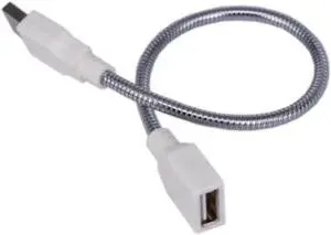 LED Light Adapter Cable 360 Degree Bending Metal Flexible Tube USB Extension Cable Male To Female Extender Cable For Laptop PC