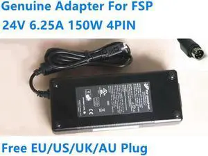 24V 6.25A 150W 4PIN FSP150-AAAN1 FSP150-ABA AC Adapter For PROTECH POS PS5001 STEALTH M54 TARGA LT3010 Charger