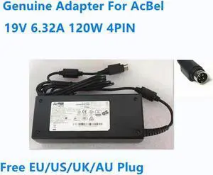 19V 6.32A 120W 4PIN AcBel ADC027 AC Power Adapter For Power Supply Charger