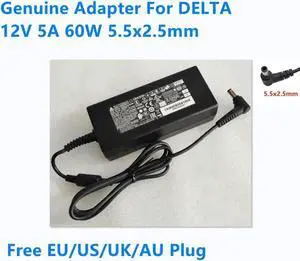 12V 5A 4.16A 60W 5.5x2.5mm Delta ADP-60KD B Power Supply AC Adapter For Monitor Laptop Charger