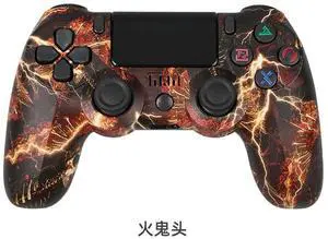 P4 wireless Bluetooth game controller with six-axis dual vibration function, 4th generation, with light stripController Flame