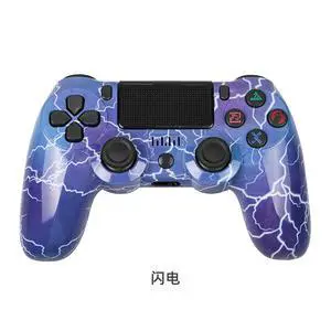 P4 wireless Bluetooth game controller with six-axis dual vibration function, 4th generation, with light stripController Lightning Blue