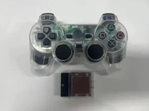 2.4G wireless PS2 game controllerwith transparentsnowflake buttons and dual vibration function -P2 game controller Translucent 2.4G wireless PS2 game controllerwith transparentsnowflake buttons and dual vibration function -P2 game controller Translucent