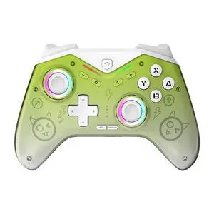 programmable game function and adjustable lightingfor wireless Bluetooth controller green