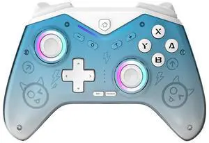 programmable game function and adjustable lightingfor wireless Bluetooth controller blue programmable game function and adjustable lightingfor wireless Bluetooth controller blue