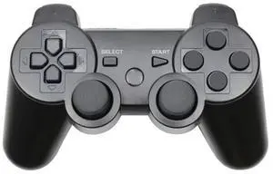 PS3 controller with dual vibration function, blank buttons onthe controller, PS3 wireless Bluetooth game controller with dual vibrationfunction.