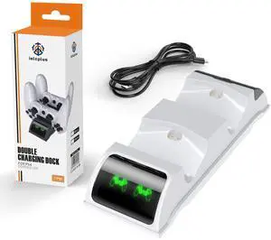 Ps4 game controller charger base chargerforPs4controllerdual chargers white