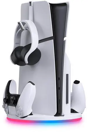 private model Ps5 spot charge charger for the controller with a slim console wired base featuring an ambient light and fast charging capability private model Ps5 spot charge charger for the controller with a slim console wired base featuring an ambient light and fast charging capability