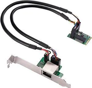 M.2 (Key A+E) to RJ45 Gigabit Ethernet Adapter 1000Mbps Wired Network Card, PCIe NGFF 2230 LAN Controller with Wake-on-LAN, Compatible with Windows/Linux/Mac OS