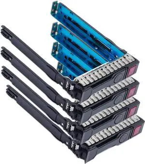 Pack-4 2.5" SAS SATA SFF SAS Drive Tray Caddy 651687-001 651699-001 Compatible for H-P Gen8 Gen9 G8 G9 ML350p DL360e DL320e DL380e SL270 sL230