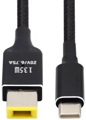 USB C 135W Charge Cable Thinkpad X1 to USB C 20V 6.25A Power PD Charge Cable