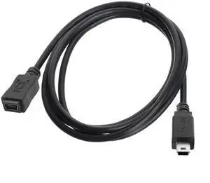 Mini USB Extension Cable, USB 2.0 Mini USB 5Pin Male to Female Power Charging Data Transfer Extension Cable for Dash Cam/GPS/Camera 4.92FT/1.5M