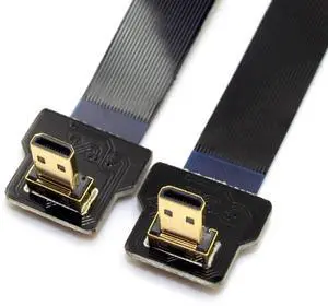 Micro HDMI Male to Male Extension FPC Flat Cable 1080P 90 Degree Down Angled 0.2M Micro HDMI Male to Male Extension FPC Flat Cable 1080P 90 Degree Down Angled 0.2M