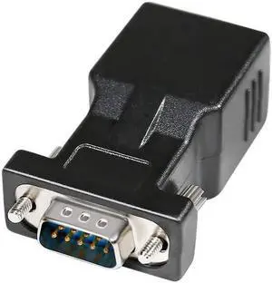 DB9 to RJ45 Serial Adapter RS232 Male to RJ-45 Female Ethernet Converter Compatible with Standard 9 Pin RS-232 Devices