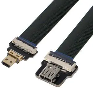 Micro HDMI Male to Female Extension FPC Flat Cable 1080P for FPV HDTV Multicopter Aerial Photography 0.5M Micro HDMI Male to Female Extension FPC Flat Cable 1080P for FPV HDTV Multicopter Aerial Photography 0.5M