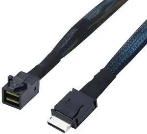 PCIe Oculink SFF-8611 4i to Mini SAS SFF-8643 Internal Server Cable 12Gbps High-Speed Data Transmission | 32AWG (39.37, Inches)