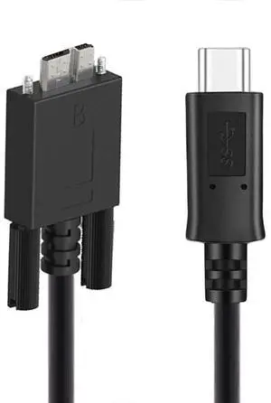 USB C to Micro USB 3.0 Data Cable with Screw Mount for Industrial Camera Disk 5Gbps