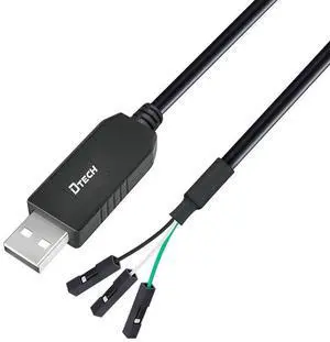 3ft USB to TTL Serial Cable 3.3V 3 Pin TX RX Signal UART Adapter Debug Cord Compatible with Windows 11 10 8 7 Linux MAC OS Genuine FT232RL Chip 3Pin 3v3 2.54mm Dupont Female Header