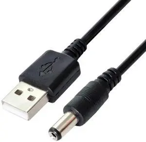 USB 2.0 to DC 5V 5.5x2.1mm Power Plug Barrel Connector Charge Cable 100cm