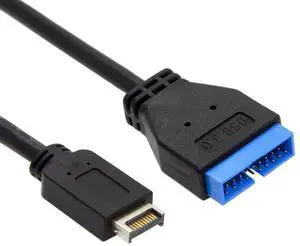 USB 3.0 19/20Pin to USB 3.1 Type-E Front Panel Header Motherboard Extension Cable Adapter 20cm