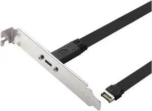 USB 3.1 Type C Front Panel Header Extension Cable cm, USB 3.1 Type E to USB 3.1 Type C Cable,Gen 2 10 Gbps Internal Adapter Cable,with Mount Screw (26cm)