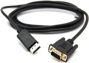 1.8M DP Male To VGA HD-15 Male Cable 1080p Display Port to VGA Converter Adapter For PC Laptop