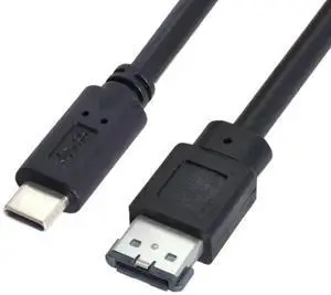 USB C to eSATA Cable for HDD/SSD/ODD 3.28FT/1.0M (One Way Transmission The USB Port Must be Connected to The Host)