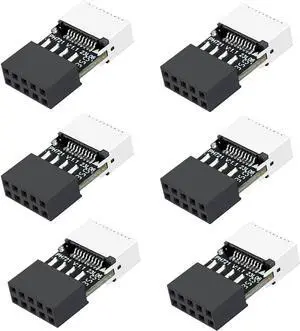 PH721 Motherboard USB2.0 9PIN to Type-E Adapter Male to Famale Connector USB C Front Panel Socket (6Pcs) PH721 Motherboard USB2.0 9PIN to Type-E Adapter Male to Famale Connector USB C Front Panel Socket (6Pcs)