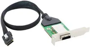 Mini SAS HD SFF-8087 to SFF-8088 Internal External Converter Cable, 28AWG Copper High-Speed Harness, 6Gbps Data Transfer (0.5M/19.68in) Mini SAS HD SFF-8087 to SFF-8088 Internal External Converter Cable, 28AWG Copper High-Speed Harness, 6Gbps Data Transfer (0.5M/19.68in)