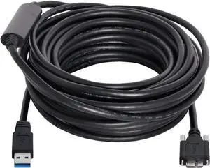 Micro USB 3.0 Cable, USB 3.0 Type A Male to Micro B Male Cable with Repeater Chipset/Mount Panel Screws 8.0M.