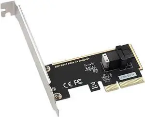 PCIe 3.0 x16 to U.2 (SFF-8643) NVMe Expansion Card \u2013 4/2/1 Port Adapter for U.2 SSDs, Compatible with PCIe x8/x16 Slots (Single Port)