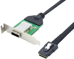 Mini SAS HD SFF-8087 to SFF-8088 Internal External Converter Cable, 28AWG Copper High-Speed Harness, 6Gbps Data Transfer (0.5M/19.68in) Mini SAS HD SFF-8087 to SFF-8088 Internal External Converter Cable, 28AWG Copper High-Speed Harness, 6Gbps Data Transfer (0.5M/19.68in)