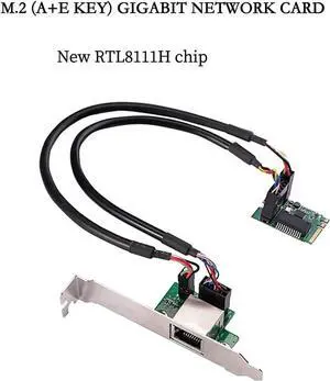 M.2 (Key A+E) to RJ45 Gigabit Ethernet Adapter 1000Mbps Wired Network Card, PCIe NGFF 2230 LAN Controller with Wake-on-LAN, Compatible with Windows/Linux/Mac OSV M.2 (Key A+E) to RJ45 Gigabit Ethernet Adapter 1000Mbps Wired Network Card, PCIe NGFF 2230 LAN Controller with Wake-on-LAN, Compatible with Windows/Linux/Mac OSV