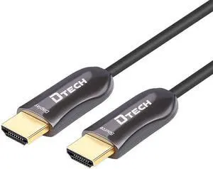 DTech Ultra Slim Extra Long Fiber Optic HDMI 2.0 Cable 100 Feet Supports 4K 60Hz 18Gbps High Speed for Projector Laptop Computer Monitor TV Camera (31 Meters)
