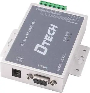 DTECH Bi-Directional Active RS232 to RS485 RS422 Serial Converter with Surge Protection 600W 15KV ESD DB9 to RJ45 Phoenix Contacts Adapter Power Supply TX RX LEDs for Long Haul Data Communication DTECH Bi-Directional Active RS232 to RS485 RS422 Serial Converter with Surge Protection 600W 15KV ESD DB9 to RJ45 Phoenix Contacts Adapter Power Supply TX RX LEDs for Long Haul Data Communication