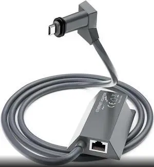 Ethernet Adapter Gen2 Compatible with Starlink Router and Dish, Type-D Mini Plug to RJ45 GIGA-BIT LAN Adapter, 3FT Heavy-Duty, Compatible with PC, TV, Game Console, Printer, VoIP, Camera