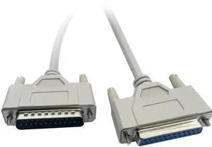 DB25 25 Pin Serial Port Cable Male/Female RS232 1.5m(2Pcs)