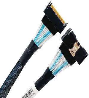 PCIE5.0 MCIO x8 to MCIO 8i Extension Cable 32Gbps High-Speed Crossings U.2 Hard Disk Cable for Server (Black Straight to Straight 3m) PCIE5.0 MCIO x8 to MCIO 8i Extension Cable 32Gbps High-Speed Crossings U.2 Hard Disk Cable for Server (Black Straight to Straight 3m)