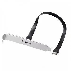 USB 3.2 Type-E IDC 20Pin Front Panel Header to USB-C Type-C Female Extension Cable 20Gbps with Panel Mount Screw