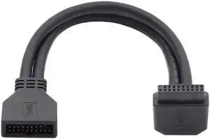 Down Angled USB 3.0 20Pin 19Pin Male to Female Extension 5Gbps Cable 90 Degree for Motherboard Mainboard