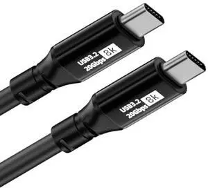 100cm 1.0m USB3.2 Type-C USB-C 8K Male to Male USB3.1 10Gbps 100W Data Video Cable with E-marker for Laptop Phone