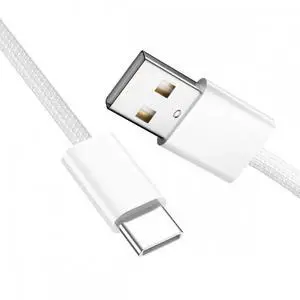 USB-C Type C Male to Type-A Male 15W 5V3A Power 480Mbps Data Cable White Sleeve for Phone & Tablet USB-C Type C Male to Type-A Male 15W 5V3A Power 480Mbps Data Cable White Sleeve for Phone & Tablet