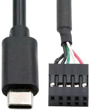 USB 2.0 Motherboard 9pin 10pin Header to Type-C USB-C Cable 50cm for Mini Monitor Sensor Panel Camera USB 2.0 Motherboard 9pin 10pin Header to Type-C USB-C Cable 50cm for Mini Monitor Sensor Panel Camera