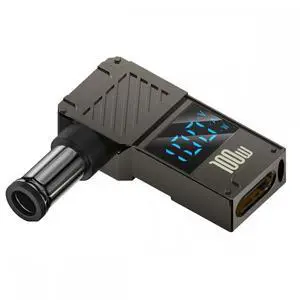 Type-C USB-C Input to DC 6.0x4.4mm Jack Smart LED Display 100W Output Power 20V 5A PD Charge 65W Adapter for Laptop Type-C USB-C Input to DC 6.0x4.4mm Jack Smart LED Display 100W Output Power 20V 5A PD Charge 65W Adapter for Laptop