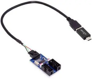 USB 3.1 Male Type-C USB-C to USB 2.0 Type-A Male 1 to 2 Female Motherboard 9pin 10pinHeader HUB Adapter Port Multiplier