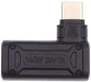 140W 100W DC Jack 7.9x5.4mm Input to USB-C Type-C Angled 90 Degree Power Plug Charge Adapter for Laptop Phone