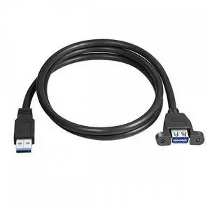 USB 3.0 Type A Male to Type A Female Extension Cable 50cm Panel Mount Type for Laptop Desktop