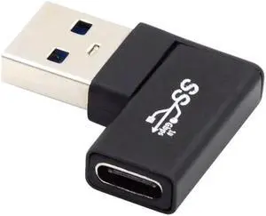 USB-C Type C Female to USB 3.0 A Male Data Adapter Flat Horizontal 90 Degree Left Angled for Laptop Desktop USB-C Type C Female to USB 3.0 A Male Data Adapter Flat Horizontal 90 Degree Left Angled for Laptop Desktop