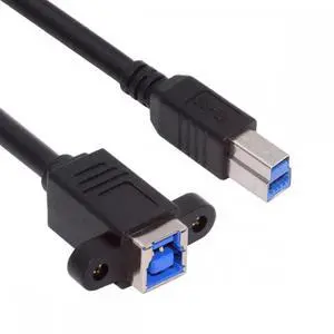 USB 3.0 Type-B Female to USB3.0 Type-B Male Cable Extension 5Gbps for Disk SSD Camera Data 30cm