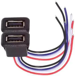 2pcs/set DIY OEM Type A Female Socket to 4Pin Open Cable Latch Mount Type DC 5V Power Data